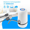 NK Distributeur d'eau en Bouteille Automatique - Chargeur USB, en Acier, sans BPA, Eau Froide, 1200mAh, Carafes et Bouteilles 1.