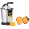 H.Koenig Presse-agrumes électrique professionnel à levier AGR80, inox, 160W puissant, bec anti-gouttes, compatible lave-vaissell