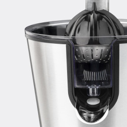 H.Koenig Presse-agrumes électrique professionnel à levier AGR80, inox, 160W puissant, bec anti-gouttes, compatible lave-vaissell