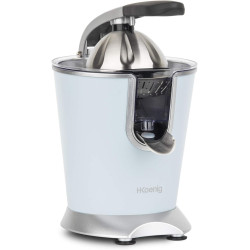H.Koenig Presse agrumes électrique professionnel à levier AGR86, inox, 160W puissant, bec anti-gouttes, compatible lave-vaissell