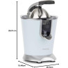 H.Koenig Presse agrumes électrique professionnel à levier AGR86, inox, 160W puissant, bec anti-gouttes, compatible lave-vaissell