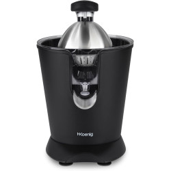 H.Koenig Presse-agrumes électrique professionnel à levier AGR82, inox, 160W puissant, bec anti-gouttes, compatible lave-vaissell