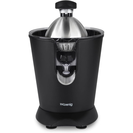 H.Koenig Presse-agrumes électrique professionnel à levier AGR82, inox, 160W puissant, bec anti-gouttes, compatible lave-vaissell