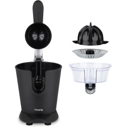 H.Koenig Presse-agrumes électrique professionnel à levier AGR82, inox, 160W puissant, bec anti-gouttes, compatible lave-vaissell