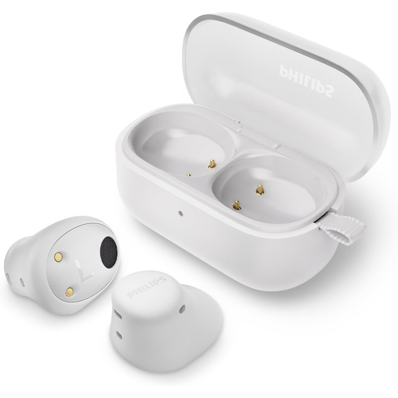 Philips tat2149wt true wireless in ear bluetooth headphones - small buds. great value natural sound. dynamic bass, pocket-sized 