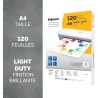 Fellowes 120 pochettes de plastification A4, finition brillante, 120 pochettes - Idéales pour les documents et les photos - Excl