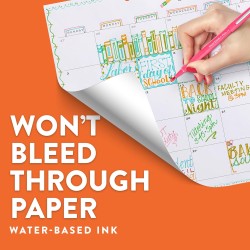 Stylos feutres Paper Mate Flair | Feutres de coloriage sans fuite à pointe moyenne (0,7 mm) | Encre bleue | Idéal pour écrirescr