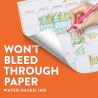 Stylos feutres Paper Mate Flair | Feutres de coloriage sans fuite à pointe moyenne (0,7 mm) | Encre bleue | Idéal pour écrirescr