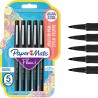 Stylos feutres Paper Mate Flair | Feutres de coloriage sans fuite à pointe moyenne (0,7 mm) | Encre noire | Idéal pour écrirescr