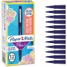 Stylos feutres Paper Mate Flair | Feutres de coloriage sans fuite à pointe moyenne (0,7 mm) | encre bleu marine | Idéal pour écr