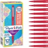 Stylos feutres Paper Mate Flair | Feutres de coloriage sans fuite à pointe moyenne (0,7 mm) | encre rouge | Idéal pour écrirescr