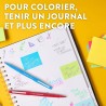 Stylos feutres Paper Mate Flair | Feutres de coloriage sans fuite à pointe moyenne (0,7 mm) | encre rouge | Idéal pour écrirescr