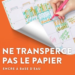Stylos feutres Paper Mate Flair | Feutres de coloriage sans fuite à pointe moyenne (0,7 mm) | encre verte | Idéal pour écrirescr