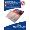 Albyco Pochettes de Plastification MATTE - Pochette Plastifieuse MATTE A4 (216x303mm) - Épaisseur 2x80 (160) Microns, Brillant -