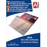 Albyco Pochettes de Plastification MATTE - Pochette Plastifieuse MATTE A5 (154x216mm) - Épaisseur 2x80 (160) Microns, Brillant -