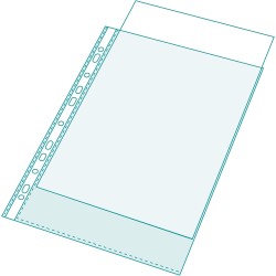 Exacompta - Réf. 5920E - Sachet de 50 pochettes perforées en Polypropylène lisse haute résistance - Epaisseur 9/100ème - Perfora