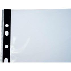 Exacompta - Réf. 5920E - Sachet de 50 pochettes perforées en Polypropylène lisse haute résistance - Epaisseur 9/100ème - Perfora