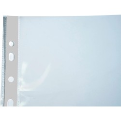 Exacompta - Réf. 5920E - Carton de 1000 pochettes perforées en Polypropylène lisse haute résistance - Epaisseur 9/100ème - Perfo