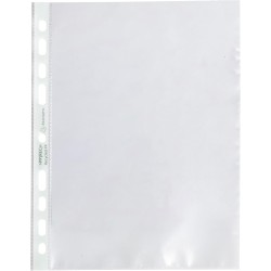 Exacompta - Réf. 51100E - Sachet de 50 pochettes perforées A5 FOREVER en Polypropylène grainé recyclé - Epaisseur 6/100ème - Dim