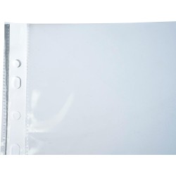 Exacompta - Réf. 5000E - Boîte de 100 pochettes perforées en Polypropylène lisse - Epaisseur 6/100ème - Perforation universelle 