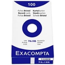 Exacompta - Réf. 10200SE - Carton de 40 paquets de 100 fiches bristol quadrillées 5x5 non perforées - sous film -format 74 x 105