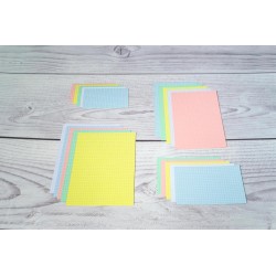 Exacompta - Réf. 3208B - Carton de 48 paquets de 100 fiches bristol quadrillées 5x5 non perforées - sous film - - format 55 x 74