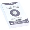 Exacompta - Réf. 10202E - Paquet de 100 fiches bristol quadrillées 5x5 non perforées - sous film - compatibles avec imprimante j