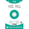 Exacompta - Réf. 10603E - Carton de 12 paquets de 100 fiches bristol quadrillées 5x5 perforées - sous film - compatibles avec im