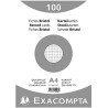 Exacompta - Réf. 10206E - Carton de 10 paquets de 100 fiches bristol quadrillées 5x5 non perforées - sous film - - format 210 x 