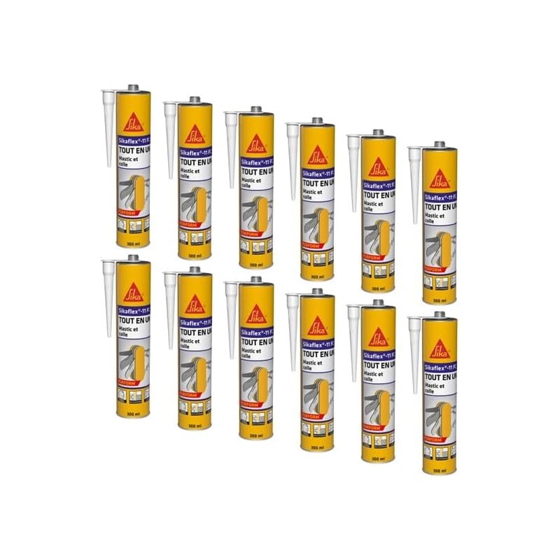 SIKA - Mastic joint et colle multi-usages - Sikaflex 11 FC Purform Blanc - Tout en un - Multisupports - Intérieur et extérieur -