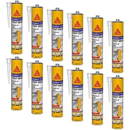 SIKA - Mastic joint et colle multi-usages - Sikaflex 11 FC Purform Blanc - Tout en un - Multisupports - Intérieur et extérieur -