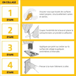 Sika - mastic joint et colle multi-usages - tout en un - multisupports - sikaflex 11 fc purform beige - intérieur et extérieur -