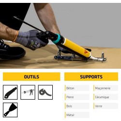 Sika - mastic joint et colle multi-usages - tout en un - multisupports - sikaflex 11 fc purform beige - intérieur et extérieur -