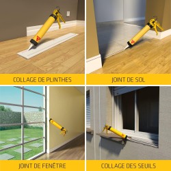 Sika - mastic joint et colle multi-usages - tout en un - multisupports - sikaflex 11 fc purform beige - intérieur et extérieur -