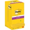 Post-it Notes Autocollantes Super Sticky, UltraJaune, Pack de 12 Blocs, 90 Feuilles par Bloc, 76 mm x 76 mm - Feuillets Super Ad