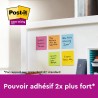 Post-it Notes Autocollantes Super Sticky, UltraJaune, Pack de 12 Blocs, 90 Feuilles par Bloc, 76 mm x 76 mm - Feuillets Super Ad