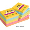 Post-it Notes Autocollantes Super Sticky, Couleurs Carnival, 8 Blocs + 4 GRATUITS, 90 Feuilles par Bloc, 76 mm x 76 mm - Feuille