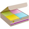 Post-it notes autocollantes super sticky, 16 blocs, 90 feuilles par bloc, 76 mm x 76 mm, vert, rose, orange, jaune, bleu - feuil