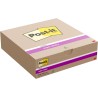 Post-it notes autocollantes super sticky, 16 blocs, 90 feuilles par bloc, 76 mm x 76 mm, vert, rose, orange, jaune, bleu - feuil