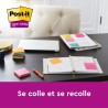 Post-it Notes Autocollantes Super Sticky, Couleurs Boost, Pack de 5 Blocs, 90 Feuilles par Bloc, 76 mm x 76 mm - Feuillets Super