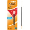 BIC - Stylo de recharge 4 couleurs, 1,0 mm, blister de 2 pièces, rouge