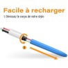 BIC 4 Couleurs - Recharges pour Stylo-Bille - Pointe Moyenne (1,0 mm) – Encre Noire, Blister de 2