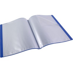 Viquel - Protège documents 80 Vues (40 pochettes) - Reliure Format A4 ESSENTIEL - Fabriqué en France - Bleu
