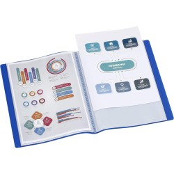 Viquel - Protège documents souple - Reliure Format A4 - Porte vues 120 Vues (60 pochettes) Essentiel - Pochettes transparentes e