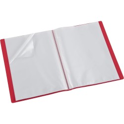 Viquel - Protège documents 100 Vues (50 pochettes) - Reliure Format A4 ESSENTIEL - Fabriqué en France - Rouge