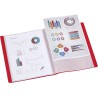 Viquel - Protège documents 100 Vues (50 pochettes) - Reliure Format A4 ESSENTIEL - Fabriqué en France - Rouge
