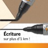 BIC Marking 2000 ECOlutions Marqueurs Permanents à Pointe Conique Moyenne - Pour Carton, Plastique, Bois, Métal - Noir, Boîte de