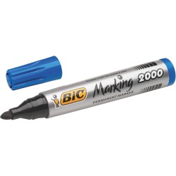 BIC Marking 2000 ECOlutions Marqueurs Permanents à Pointe Conique Moyenne - Bleu, Boîte de 12