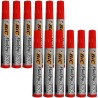 BIC Marking 2000 ECOlutions Marqueurs Permanents à Pointe Conique Moyenne - Rouge, Boîte de 12