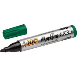 BIC Marking 2000 ECOlutions Marqueurs Permanents à Pointe Conique Moyenne - Vert, Boîte de 12